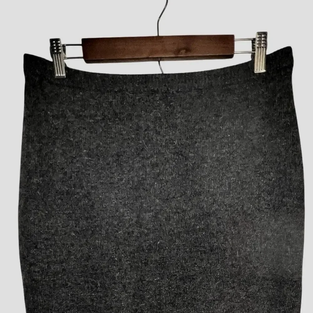 Clifford‎ & Willis Lambswool Angora Grey Knit Pencil Sweater Skirt Vintage Sz L